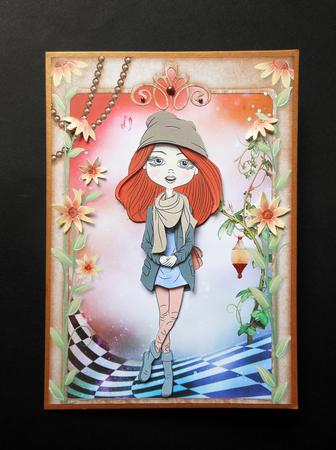 Teen Fashionista! College Days Decoupage by S.Elisabet Osborn Wright