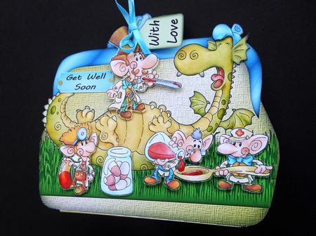 Nursing a Sick Dinosaur Wallet Minikit by S.Elisabet Osborn Wright
