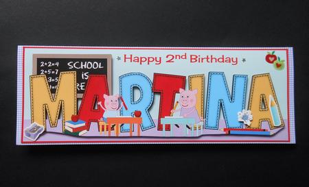 Pinkie Pigs at School Martina 2nd Large Dl by S.Elisabet Osborn Wright