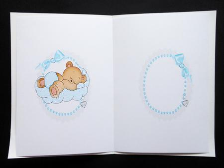 Beary Sweet New Baby Boy Insert by S.Elisabet Osborn Wright