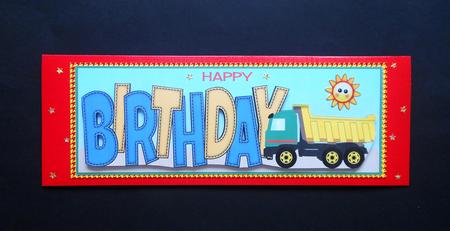 Toy Truck Birthday Large Dl by S.Elisabet Osborn Wright