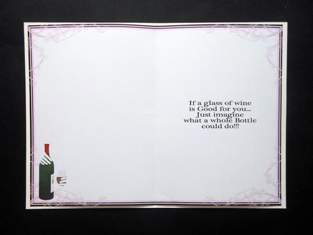 Wine Brightens the Day Insert by S.Elisabet Osborn Wright