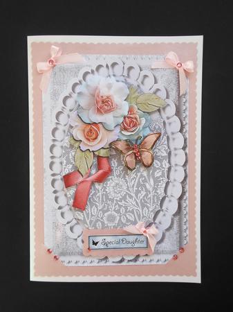 Silver Multi Floral A4 Backing Paper by S.Elisabet Osborn Wright