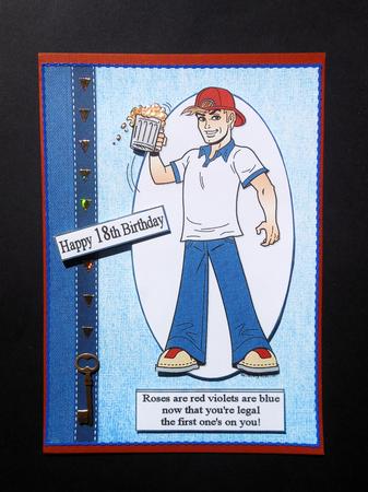 Cheers Dude 18th, 19th 21st Birthday Quick Card by S.Elisabet Osborn Wright