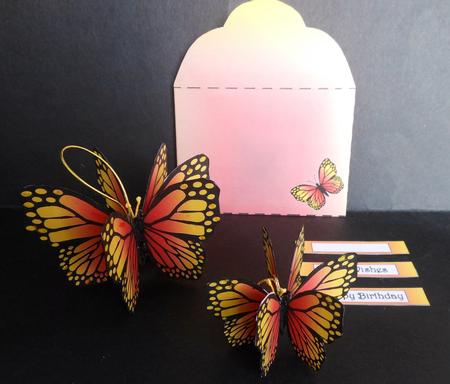 Mini 3D Butterfly (orange) Mini Kit by S.Elisabet Osborn Wright