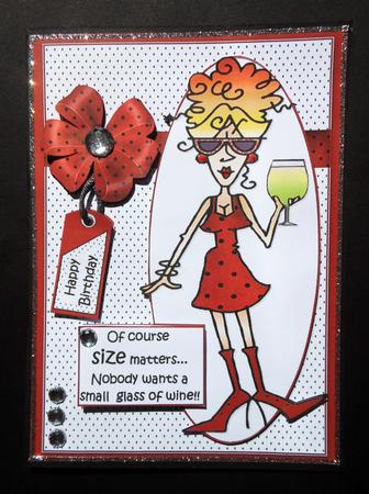 Rita Thinks Size Matters Quick Card by S.Elisabet Osborn Wright