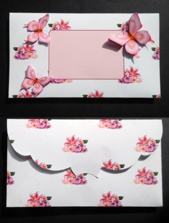 Beautiful Laid Bouquet and Butterfly Money Wallet by S.Elisabet Osborn Wright