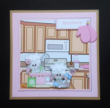Cute Bunnies Baking Mini Kit & Decoupage by S.Elisabet Osborn Wright
