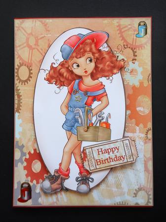 Sweetest Tomboy Teen Quick Card by S.Elisabet Osborn Wright