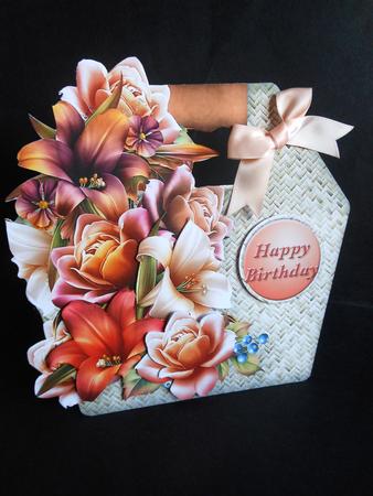 Lilies and Roses Basket Tote Card Mini Kit by S.Elisabet Osborn Wright