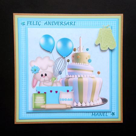 Bunny Crocker Mini Kit & Decoupage (blue) by S.Elisabet Osborn Wright