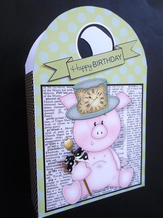 Steampunk Pig Dictionary Large Gift Bag by S.Elisabet Osborn Wright