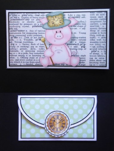 Steampunk Pig Dictionary Money Wallet by S.Elisabet Osborn Wright