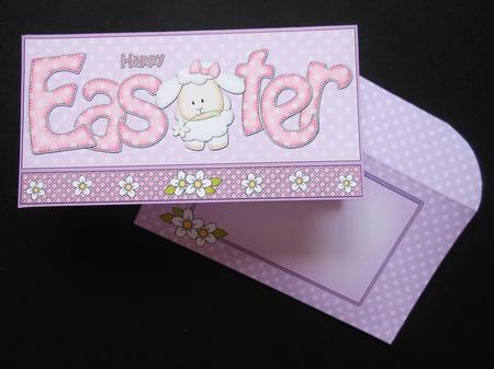 Easter Little Lamb Money or Gift Wallet Card Kit by S.Elisabet Osborn Wright
