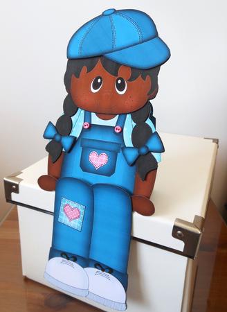 3D on the Shelf Card Kit - Little Ethnic Girl Dena by S.Elisabet Osborn Wright