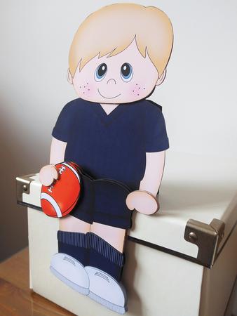 3D on the Shelf Card Kit - Rugby or Aus Football Boy Oliver by S.Elisabet Osborn Wright