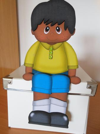 3D on the Shelf Card Kit - Little Ethnic Boy Daniel by S.Elisabet Osborn Wright