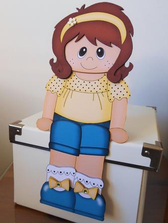 3D on the Shelf Card Kit - Little Ethnic Girl Linda by S.Elisabet Osborn Wright