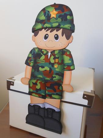 3D on the Shelf Card Kit - Little Ethnic Camo Boy Hank by S.Elisabet Osborn Wright