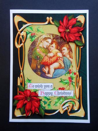 Mary and Jesus Poinsettia Christmas by S.Elisabet Osborn Wright