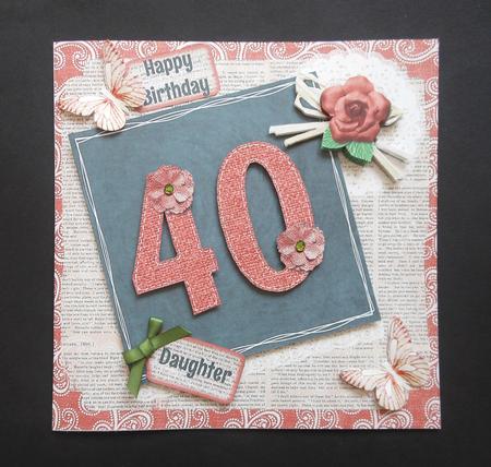 Rustic Chalkboard Any Age Birthday Card Mini Kit by S.Elisabet Osborn Wright