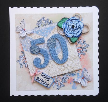Rustic Rose Any Age Birthday Card Mini Kit by S.Elisabet Osborn Wright
