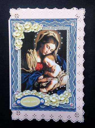 Heavenly Mother and Child Card Front by S.Elisabet Osborn Wright