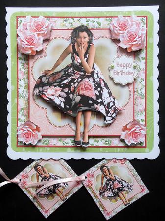 The Rose Dress Card Front Kit by S.Elisabet Osborn Wright