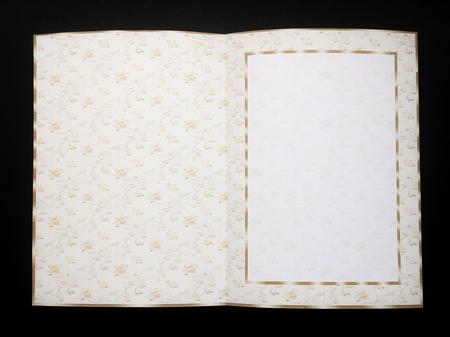 Cream, with Gold Floral Sprays Insert by S.Elisabet Osborn Wright