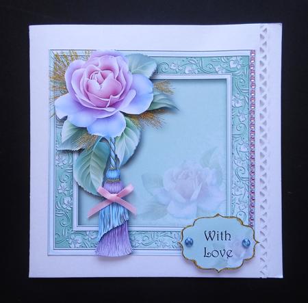 Pastel Rose 8x8 Quick Topper by S.Elisabet Osborn Wright