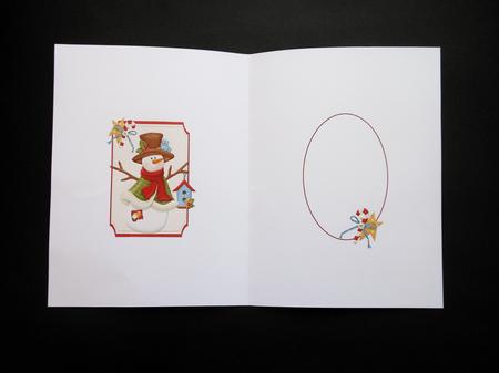 Countrychristmas Patchwork Snowman Quick Card Insert by S.Elisabet Osborn Wright