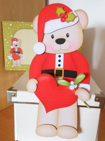 3D on the Shelf Card Kit - Little Christmas Livvy Bear by S.Elisabet Osborn Wright