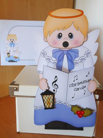 3D on the Shelf Card Kit - Christmas Nativity Boy Angel by S.Elisabet Osborn Wright