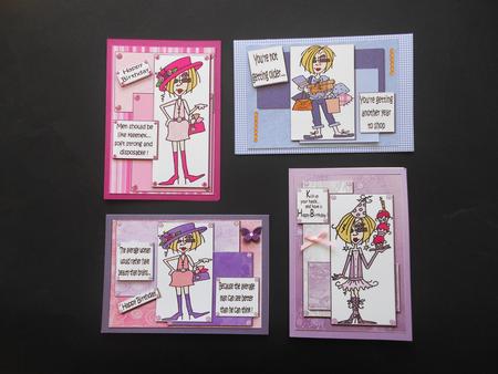 A Selection of Four J.j Birthday Toppers by S.Elisabet Osborn Wright