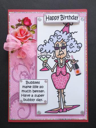 Stella Likes Her Bubbles Quick Card by S.Elisabet Osborn Wright