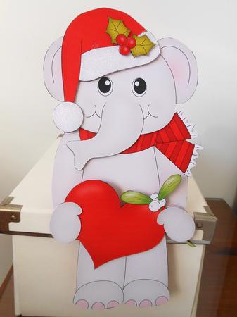 3D on the Shelf Card Kit - Little Christmas Elephant by S.Elisabet Osborn Wright