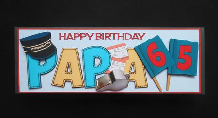 Train Station Theme Papa 65th Large Dl by S.Elisabet Osborn Wright