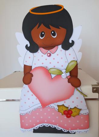 3D on the Shelf Card Kit - Ethnic Christmas Nativity Angel by S.Elisabet Osborn Wright