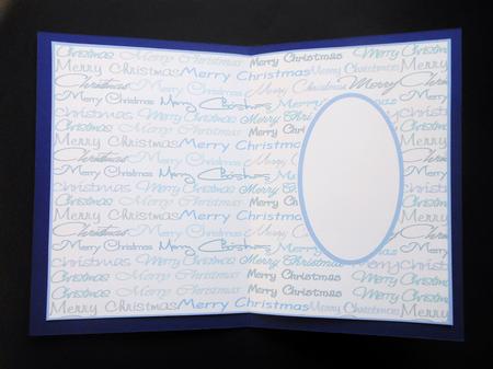 A5 Portrait Insert Multi Merry Christmas in Blues by S.Elisabet Osborn Wright
