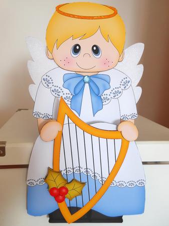 3D on the Shelf Card Kit - Christmas Nativity Boy Angel by S.Elisabet Osborn Wright