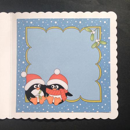 8 x 8 Christmas Penguin Love Insert by S.Elisabet Osborn Wright