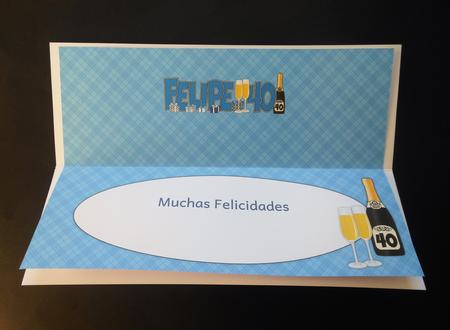Champagne & Presents Felipe 40 Large Dl Insert by S.Elisabet Osborn Wright