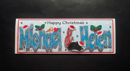 Christmas Names Michael & Helen Large Dl by S.Elisabet Osborn Wright