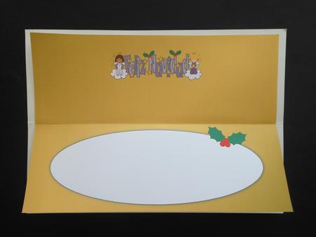 Christmas Angels Feliz Navidad Large Dl Blank Insert by S.Elisabet Osborn Wright