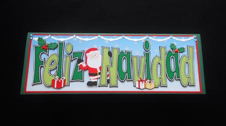 Shy Santa Feliz Navidad Large Dl by S.Elisabet Osborn Wright