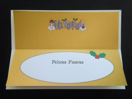 Christmas Angels Feliz Navidad Large Dl Insert by S.Elisabet Osborn Wright