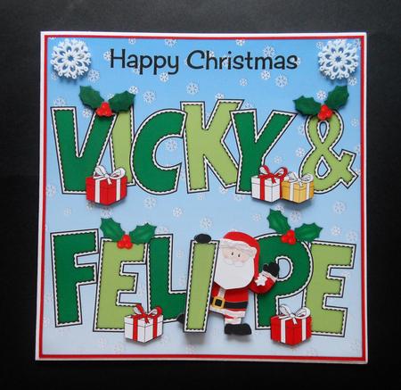 8x8 Christmas Names Vicky & Felipe by S.Elisabet Osborn Wright