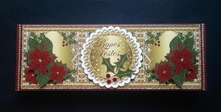 Bones Festes Dl Topper with Poinsettias by S.Elisabet Osborn Wright