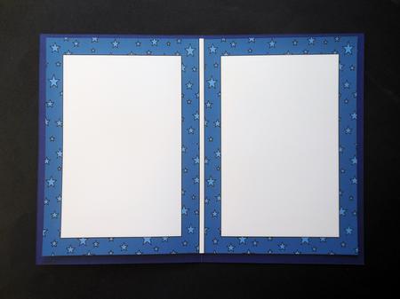 Blue A5 Star Frame Blank Insert by S.Elisabet Osborn Wright