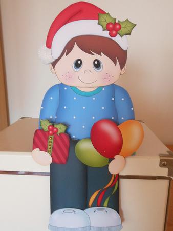 3D on the Shelf Card Kit - Little Christmas Party Boy by S.Elisabet Osborn Wright